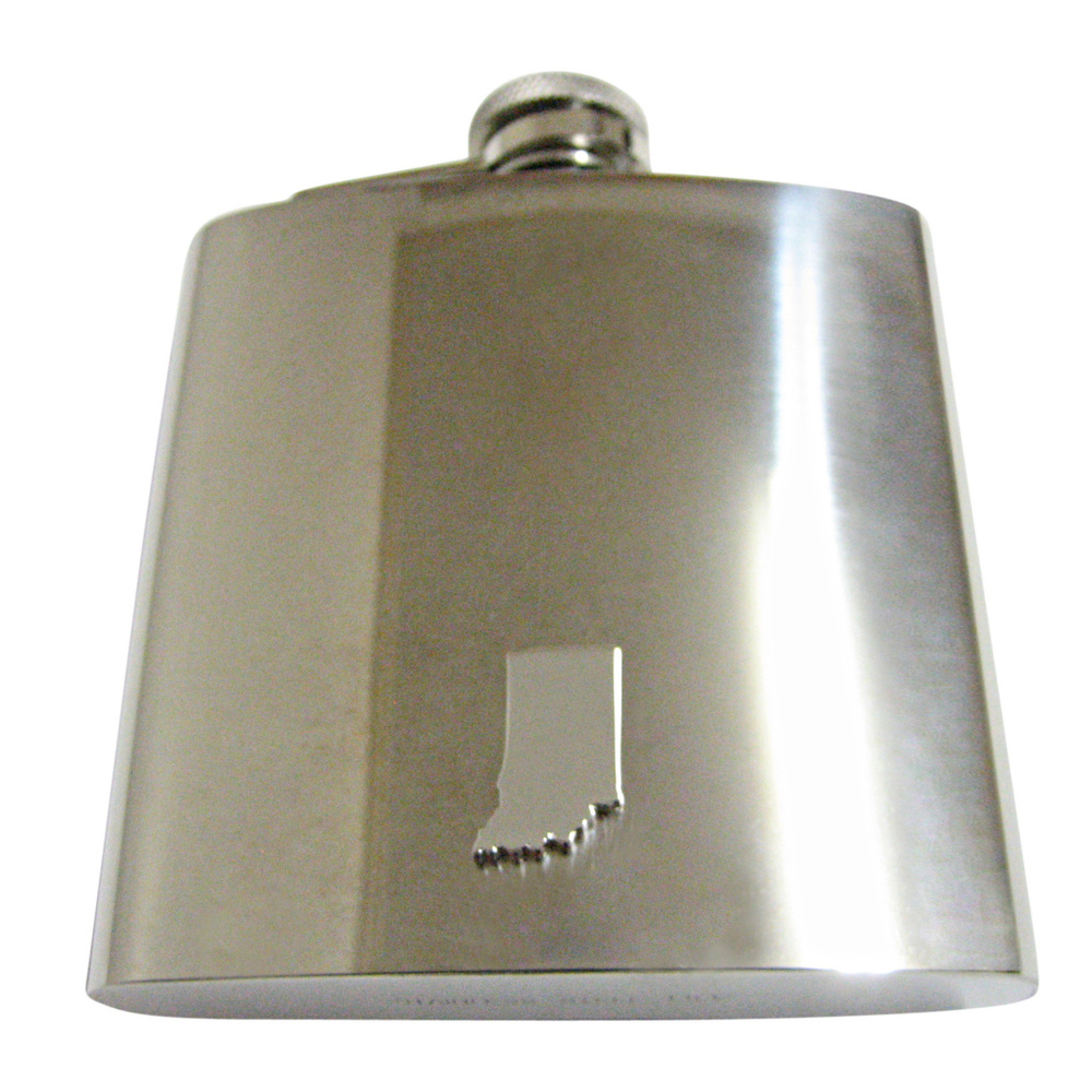 Indiana State Map Shape 6oz Flask - image 1